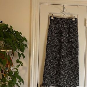 Zara Black and White Pencil Skirt